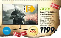 Bilka Acer 27” QG270S3 gaming skærm tilbud