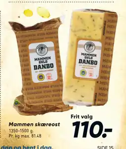 Bilka Mammen skæreost tilbud