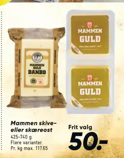Bilka Mammen skive- eller skæreost tilbud