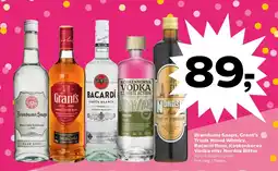 SuperBrugsen Brøndums Snaps, Grant's Triple Wood Whisky, Bacardi Rom, Koskenkorva Vodka eller Nordsø Bitter tilbud