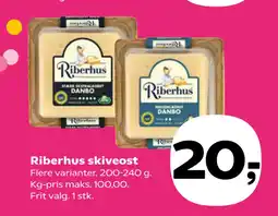 SuperBrugsen Riberhus skiveost tilbud