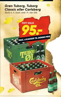 Bilka Grøn Tuborg, Tuborg Classic eller Carlsberg tilbud