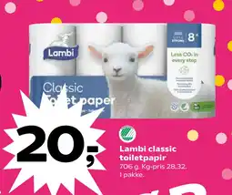 Kvickly Lambi classic toiletpapir tilbud