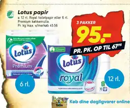 Bilka Lotus papir tilbud