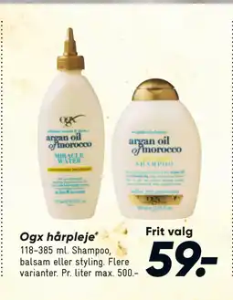 Bilka Ogx hårpleje tilbud