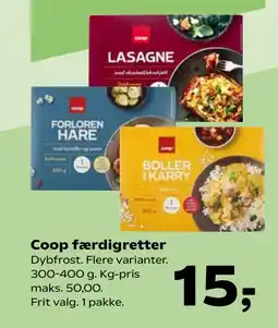 SuperBrugsen Coop færdigretter tilbud