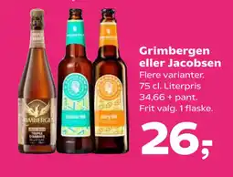SuperBrugsen Grimbergen eller Jacobsen tilbud