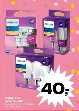 SuperBrugsen Philips LED pærer 2-pak tilbud