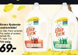 Bilka Biotex flydende vaskemiddel tilbud