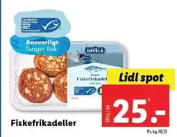 Lidl HAVBLÅ Fiskefrikadeller tilbud
