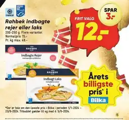 Bilka Rahbek indbagte rejer eller laks tilbud