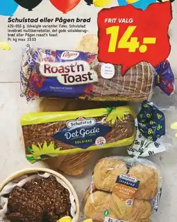 Bilka Schulstad eller pågen brød 420-950 g tilbud