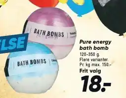 Bilka Pure energy bath bomh 120-350 g tilbud