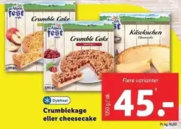 ALPEN FEST Crumblekage eller cheesecake