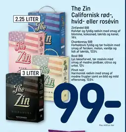 REMA 1000 The Zin Californisk rød-, hvid- eller rosévin tilbud