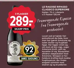 MENY LE RAGOSE RIPASSO CLASSICO SUPERIORE tilbud