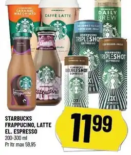Løvbjerg STARBUCKS FRAPPUCINO, LATTE EL. ESPRESSO tilbud