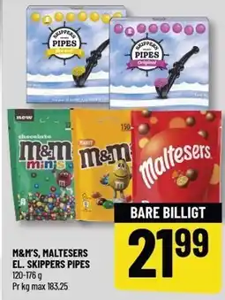 Løvbjerg M&M'S, MALTESERS EL. SKIPPERS PIPES tilbud