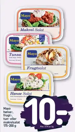 Mayo hønse-, frugt-, tun- eller makrelsalat