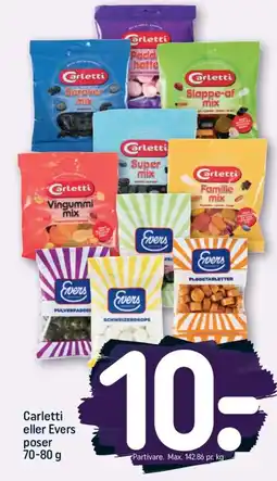 REMA 1000 CARLETTI Eller Evers Poser tilbud