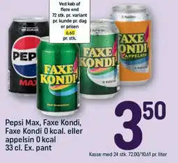 REMA 1000 PEPSIMax, FAXE KONDI Faxe Kondi O kcal. eller appelsin 0 kcal tilbud