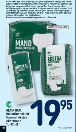 REMA 1000 REMA 1000 inkontinensbind Normal, ekstra eller mand tilbud