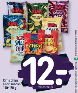 REMA 1000 KIMS Chips eller snacks tilbud