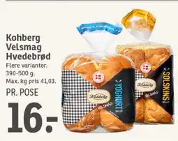 SPAR KOHBERG Velsmag Hvedebrød tilbud