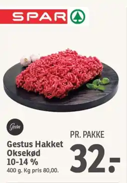SPAR Gestus Hakket Oksekød 10-14 % tilbud