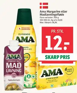 SPAR AMA Margarine eller Madlavningsfløde tilbud