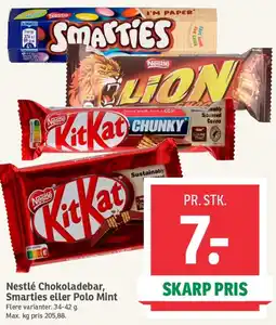 SPAR Nestlé Chokoladebar, Smarties eller Polo Mint tilbud