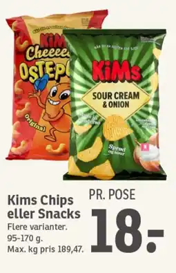 SPAR KIMS Chips eller Snacks tilbud