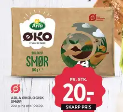 MENY ARLA Økologisk smør tilbud