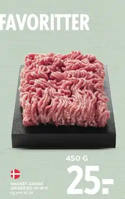 MENY Hakket Dansk Grisekød 14-18 % tilbud