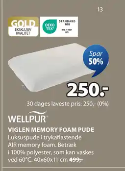 JYSK VIGLEN MEMORY FOAM PUDE tilbud