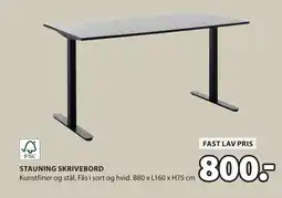 JYSK STAUNING SKRIVEBORD tilbud
