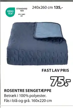 JYSK ROSENTRE SENGETÆPPE tilbud
