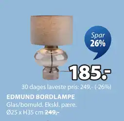 JYSK EDMUND BORDLAMPE tilbud