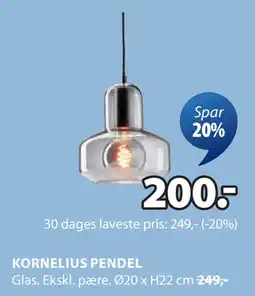 JYSK KORNELIUS PENDEL tilbud