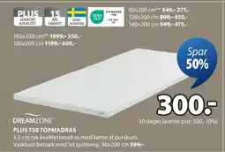 JYSK PLUS T50 TOPMADRAS tilbud