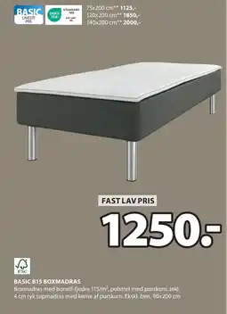 JYSK BASIC B15 BOXMADRAS tilbud