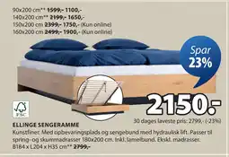 JYSK ELLINGE SENGERAMME tilbud