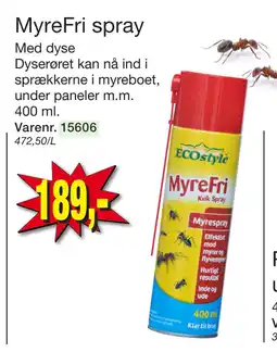 Harald Nyborg MyreFri spray tilbud