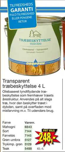 Harald Nyborg Transparent træbeskyttelse 4 L tilbud