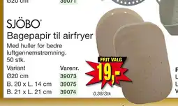 Bagepapir til airfryer