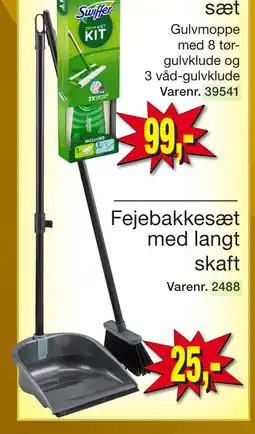 Fejebakkesæt med langt skaft