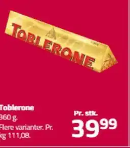 Fleggaard Toblerone tilbud