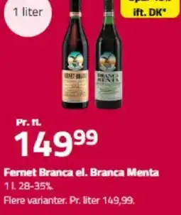 Fleggaard Fernet Branca el. Branca Menta tilbud