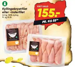 Bilka Kyllingebrystfilet eller -inderfilet tilbud