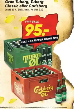 Bilka Grøn Tuborg, Tuborg Classic eller Carlsberg tilbud